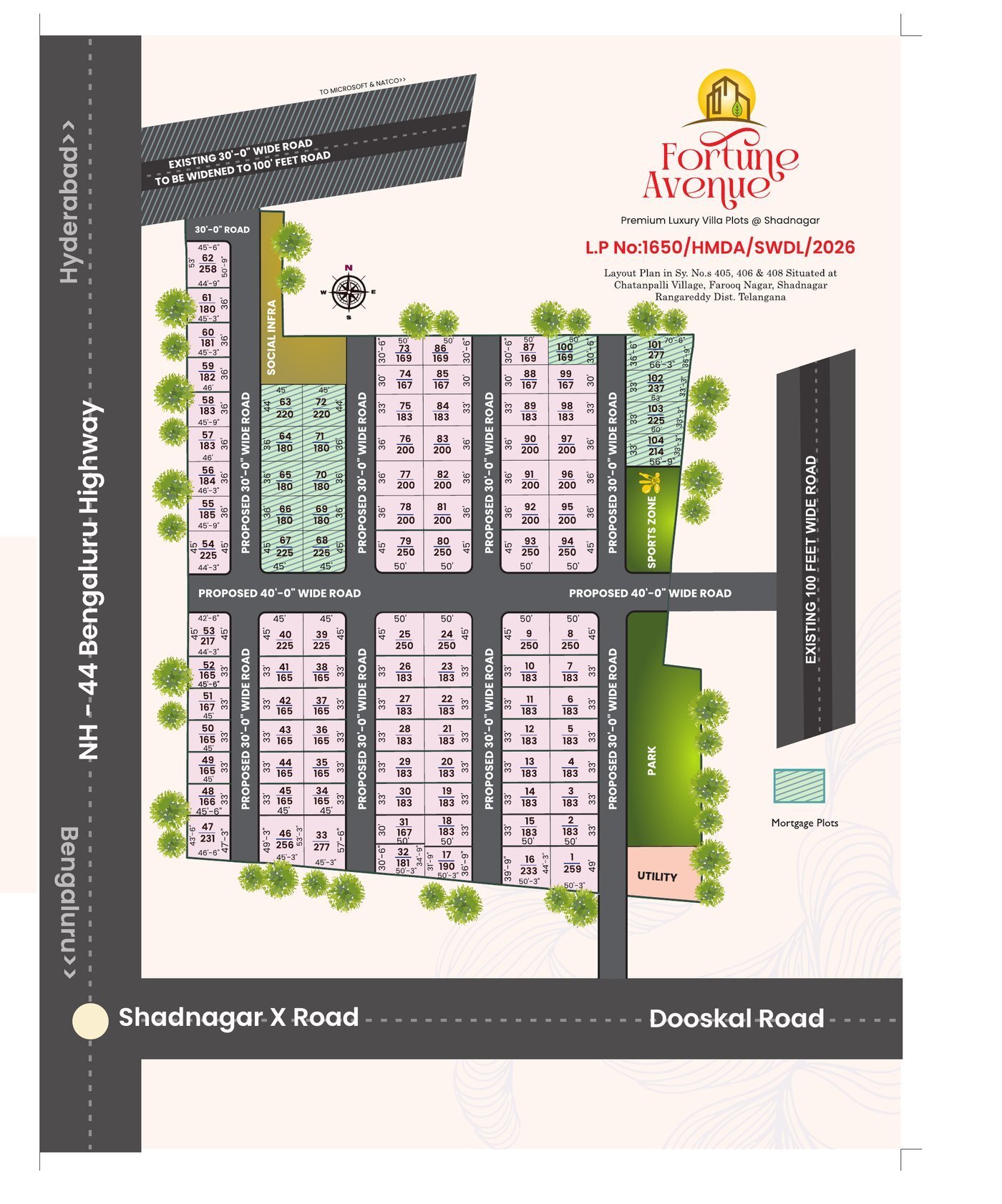 Fortune Avenue approved layout plan